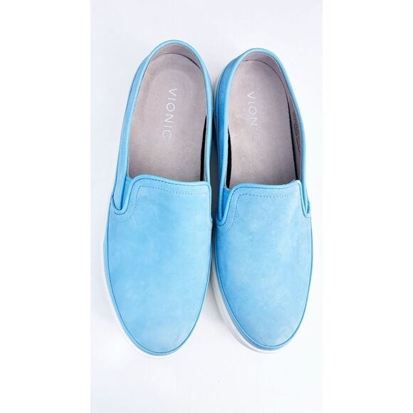 NEW Vionic Effortless Backless Fashion Sneakers Womens 7.5 Blue Orthotic Insole - Picture 1 of 7